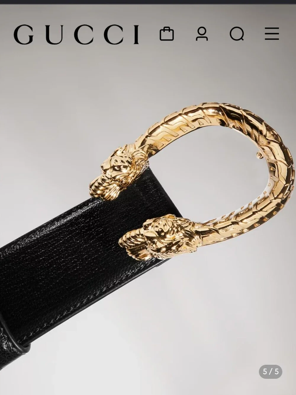 Nwt Box And Dust Bag - Gucci Dionysus Gold HW / Black Belt Size 90